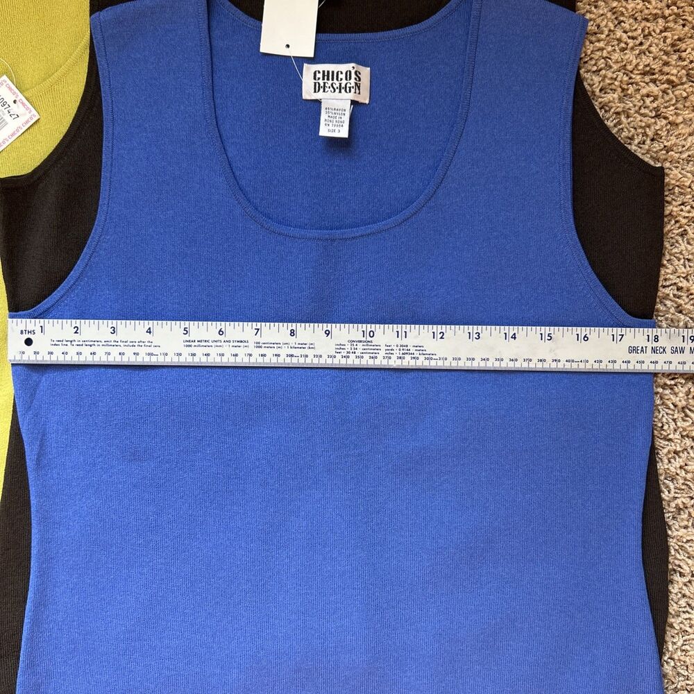 Chicos NWT Knit Tank Tops Lot of 3 Womens 3 / XL Layering Career Minimalist - Picture 9 of 11